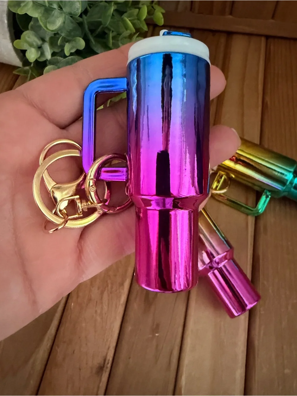 Mini Tumbler Lip Balm Keychain Charm: Choose (1) One